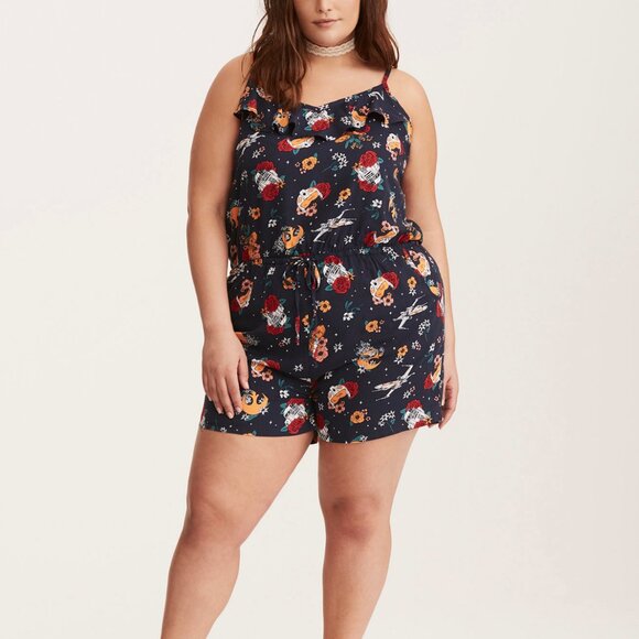 Torrid - Her Universe - Star Wars - Floral Rebellion Romper - Picture 2 of 10